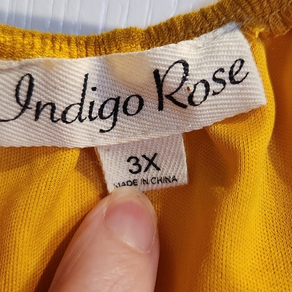 Indigo Rose Women's Dress Mustard yellow long sleeve with Lining Size 3xl plus - Picture 2 of 7